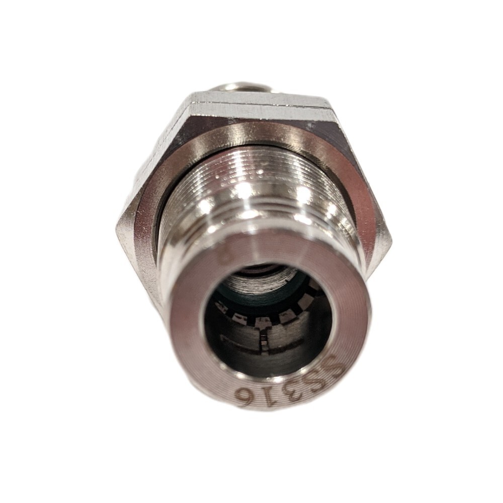 316 Stainless Steel Imperial Push Fit Bulkhead Connector