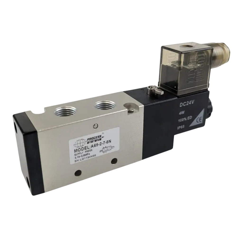 Normally Closed 24V DC Pneumatic Solenoid Air Valve - 1/4" NPT, 2-Way, Direct Acting