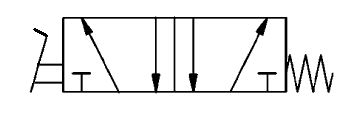 5 WAY 2 POSITION FOOT SPRING VALVE