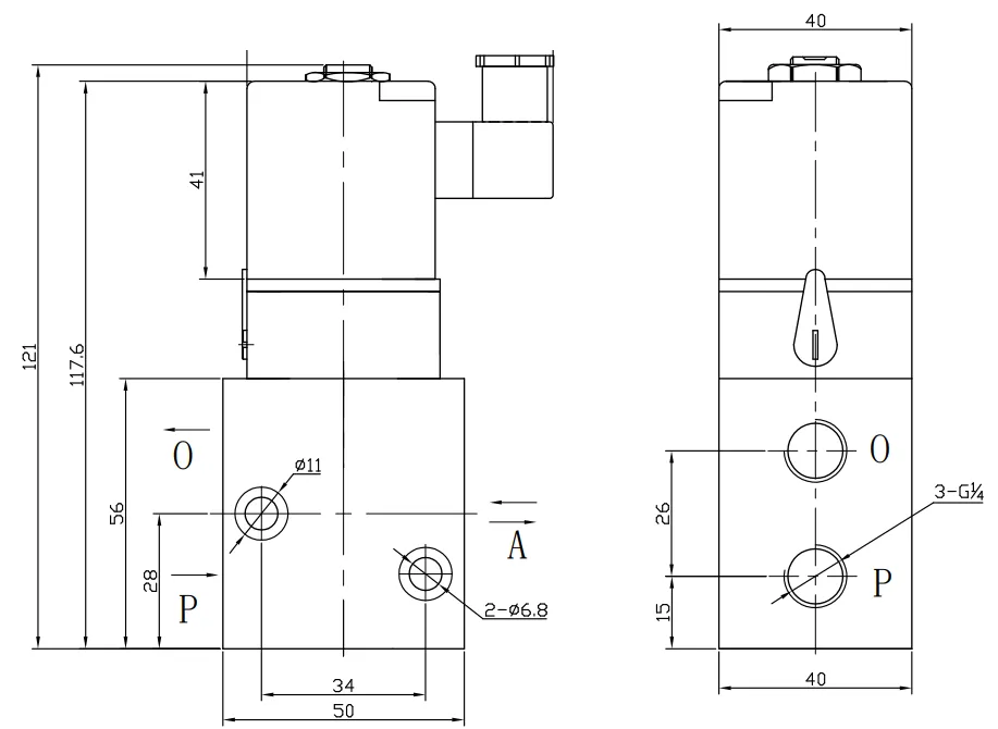 A67-2 3 way high pressure solenoid valve
