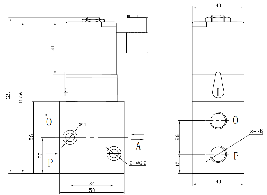 A67-2 3 way high pressure solenoid valve