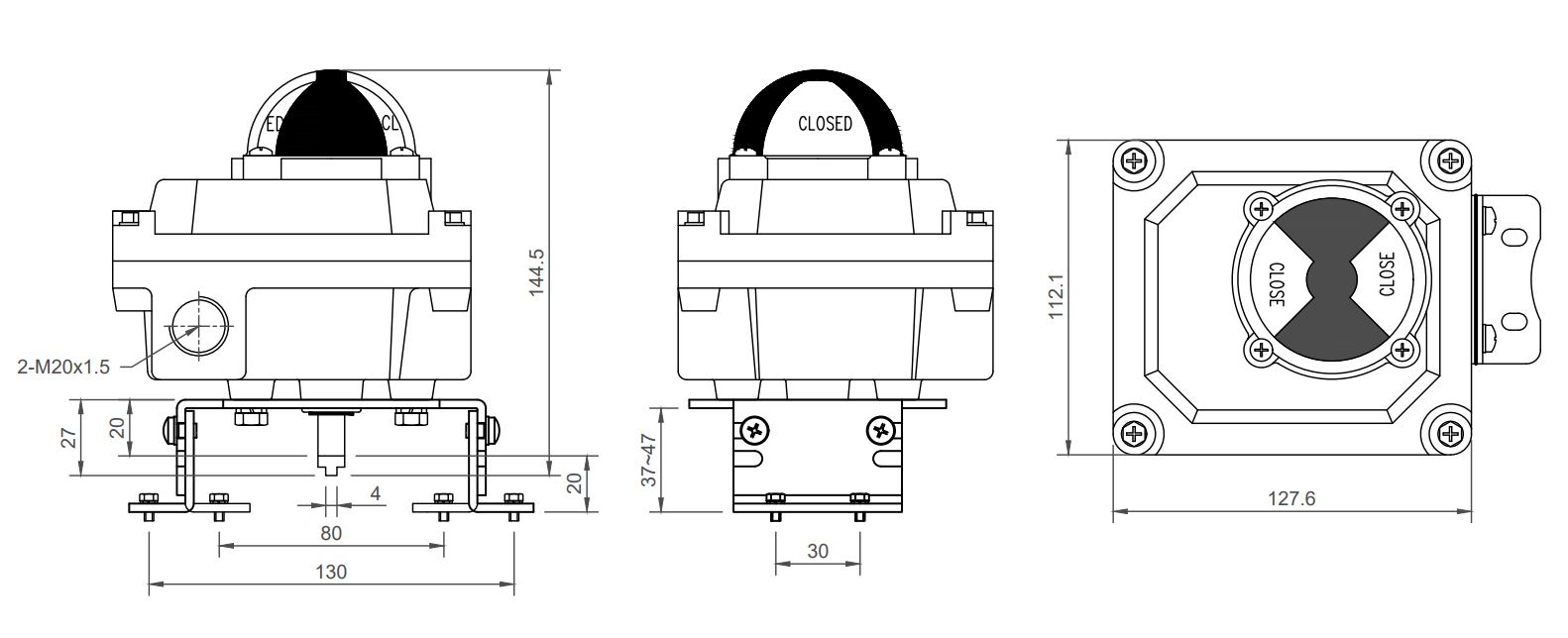 Limit Switch Box for Pneumatic Actuator IECEx