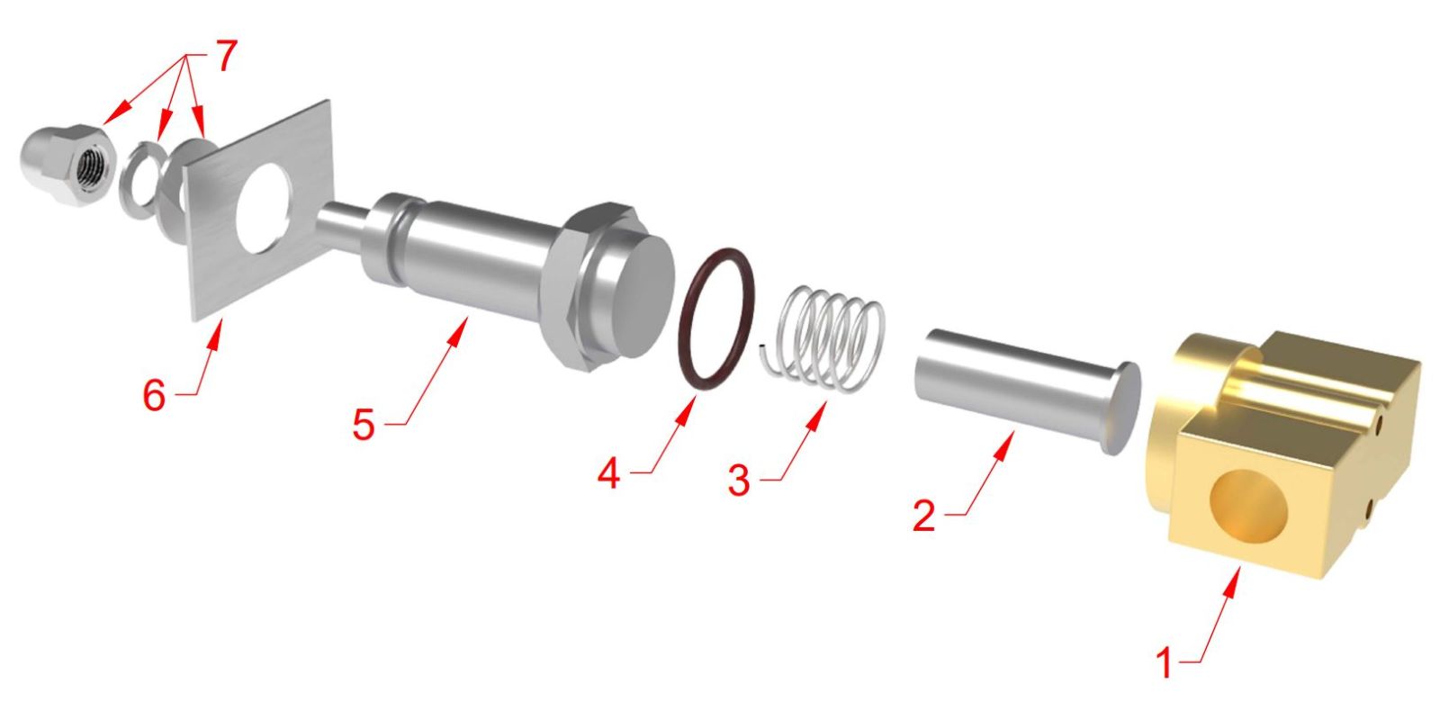 Brass direct acting high pressure solenoid valve