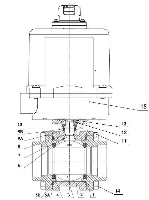 SOCKET WELD FIRE SAFE BALL VALVE ELECTYRIC ACTUATED - CONSTRUCTIONM