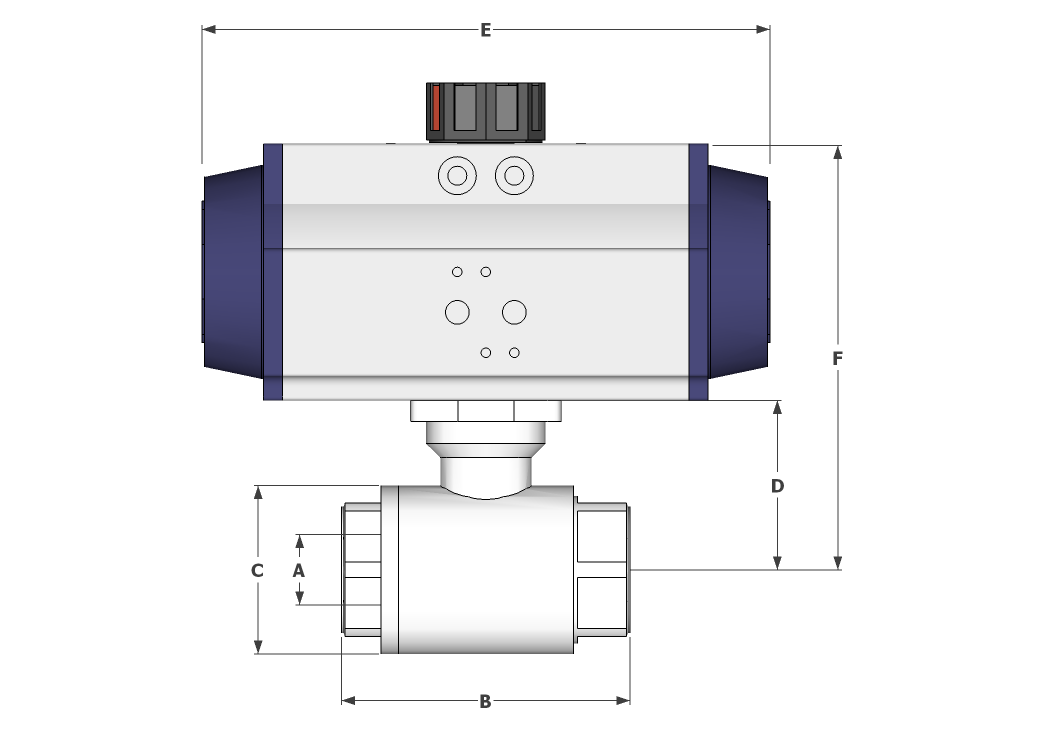 Spring Return Nickel Plated Brass Ball Valve