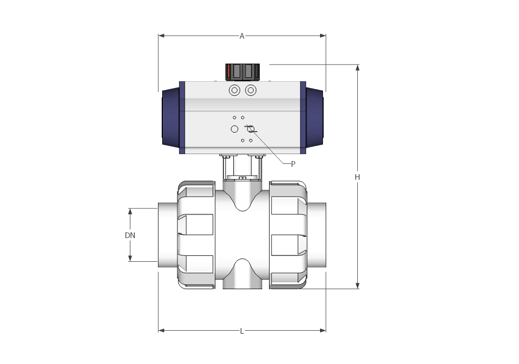 Spring Return PVC Ball Valve