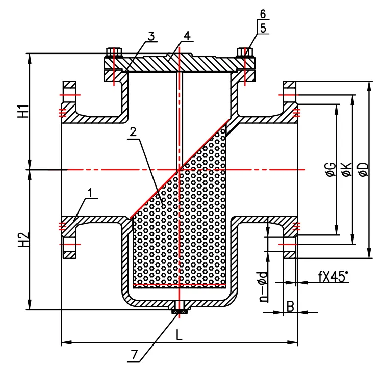 Cast Iron Basket Strainer Dimensions