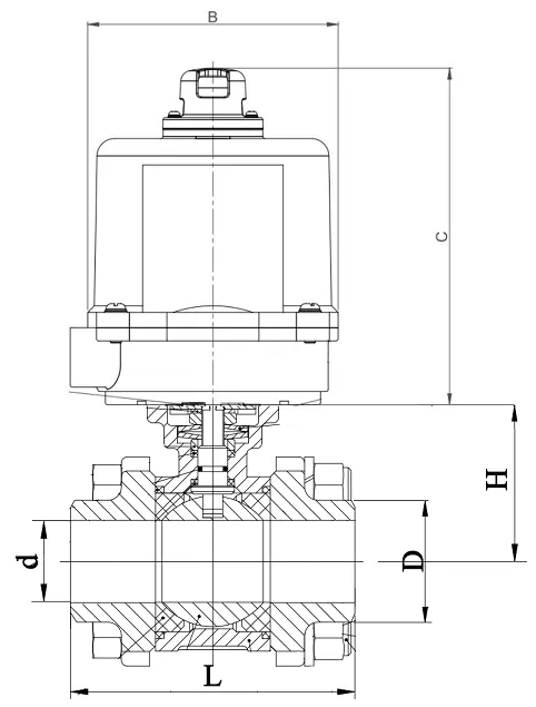 butweld ball valve electric actuated