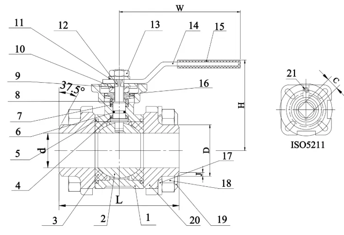 Butt Weld Ball Valve Dimensions