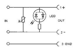 Square DIN Plug with surge suppression