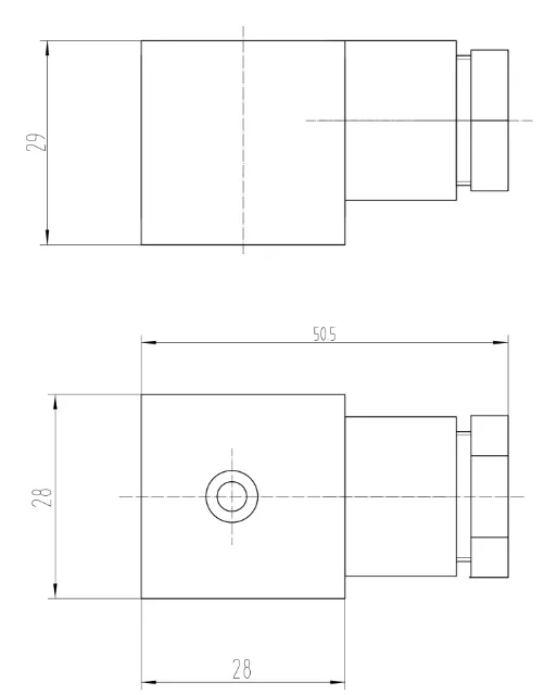 Square DIN Plug Dimensions