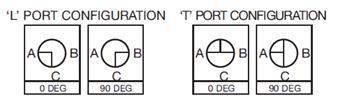 3 way electrically actuated ball valve L or T port