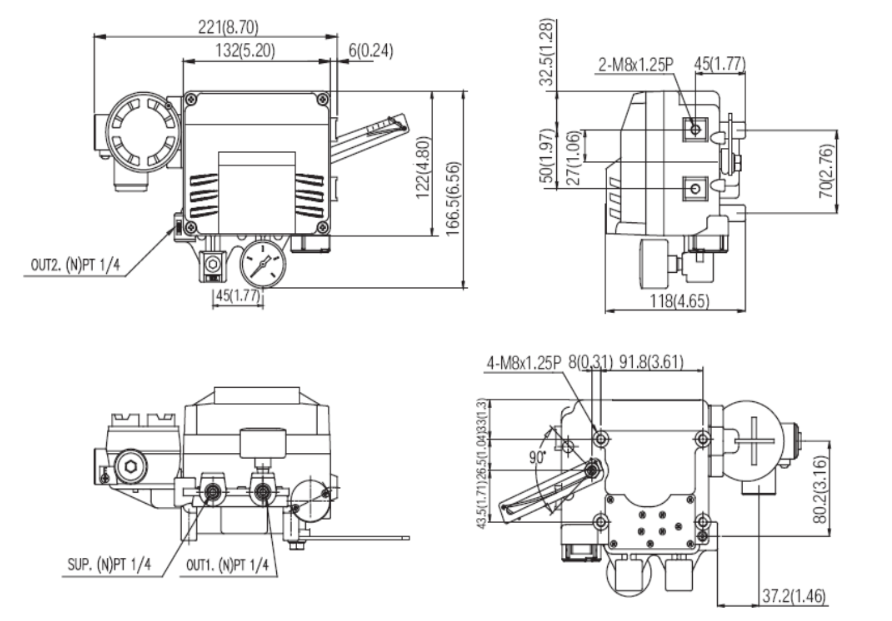 Double Acting Electro Pneumatic Linear Positioner