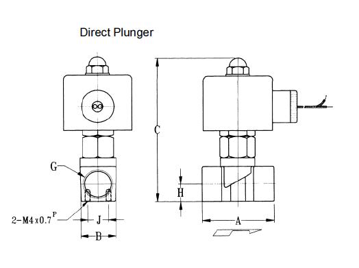 316 Stainless Steel Normally Open Direct Acting Solenoid Valve