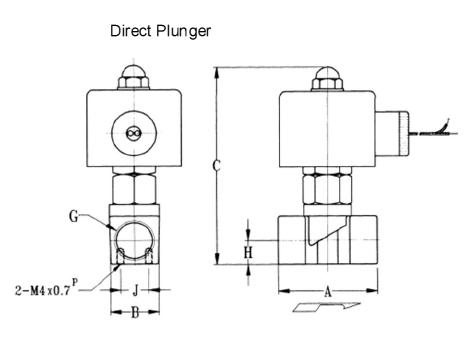 Brass Normally Open DIrect Acting Solenoid Valve