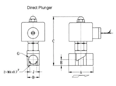 Brass Normally Open DIrect Acting Solenoid Valve