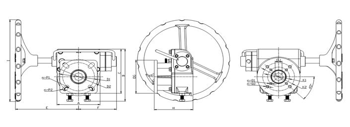 Declutch Gear Box for Pneumatic Actuators