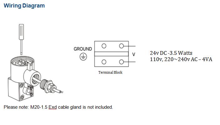 Stainless Steel 5/2 Exd Solenoid Valve Wiring Diagram