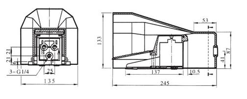 5 way 2 position foot valve