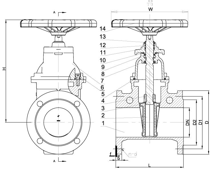 Cast Iron Resilient Seated Gate Valve