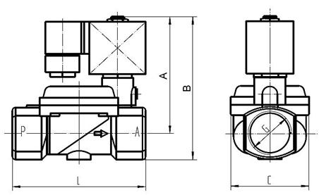 2 way Stainless Steel Normally Open Differential Solenoid valve