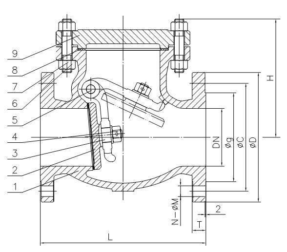 Check Valve Dimensions Chart