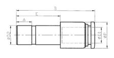 Plug in reducer push fit fitting