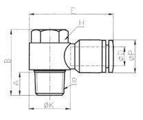 Hex Head Male Elbow Push Fit Fitting