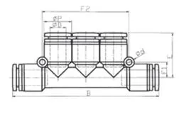 Triple Joiner Push Fit Fitting