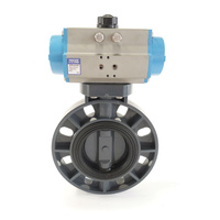 UPVC Double Acting Pneumatic Wafer Butterfly Valve