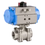 Stainless Steel Spring Return Threaded Fire Safe Ball Valve