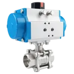 Stainless Steel Socket Weld Spring Return Ball Valve