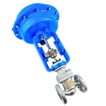 Ductile Iron Flanged DIN PN25 Control Valve Reverse Acting 25 Bar 250°C