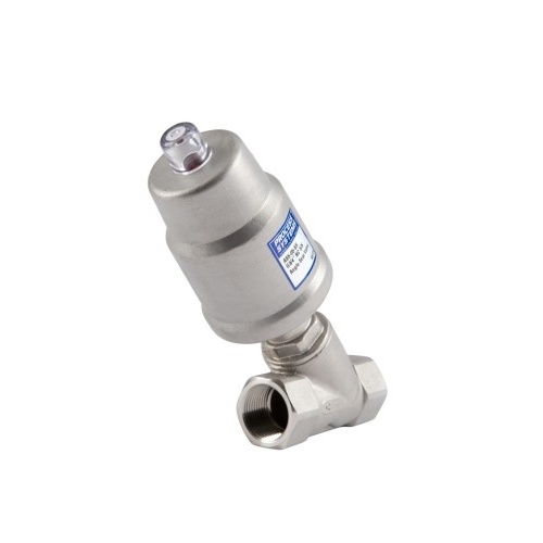 DN15 1/2" BSPP Stainless Steel Single Acting Air Actuated Angle Seat Valve N/C 