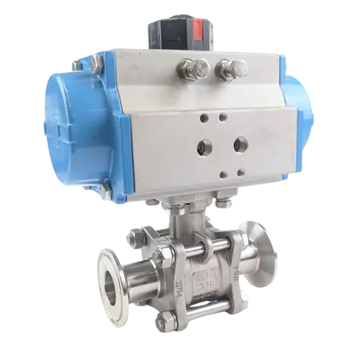 Stainless Steel Triclover Double Acting Ball Valve