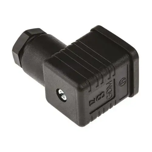 Rectangle Black DIN Plug 0-250v AC/DC