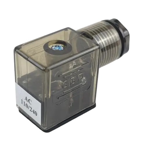 Rectangle DIN Plug with LED