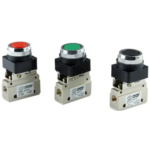 3 Way 2 position Flush Button Spring Return Valve