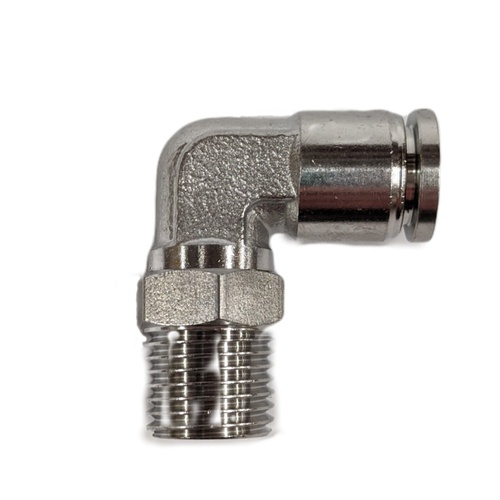 1/4 Bsp Male 8MM Plastic Push in Swivel  Elbow Fitting with s/s claw 